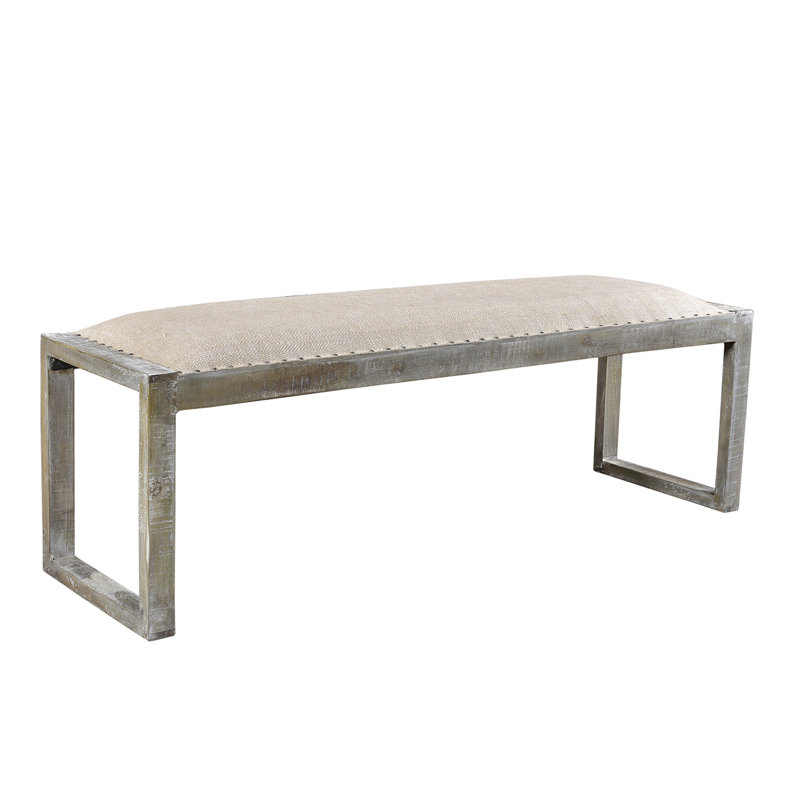Banc en bois Izmir, Gris