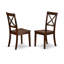L'ensemble de salle à manger 3 pièces Mid-Century comprend une table de salle à manger avec plateau de table en marbre de sable ondulé et 2 chaises en bois, acajou-548905700-548905722-548905723