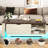 57"-89" Large Farmhouse L-Shaped Extendable Coffee Table with Lift Top, Power Outlet, 90°/180° Rotation & 6000-Color LED Lighting, Hidden Storage Compartment for Living Room-1551189138