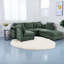 Canapé modulaire polyvalent avec rangement, chenille, vert, pour le salon