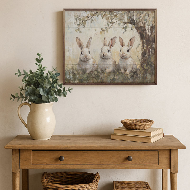 Fairytale Bunnies par Petals Prints Design, H 16 po x l 20 po