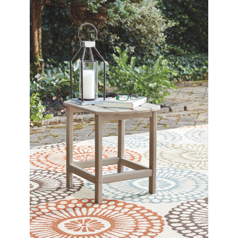 Table d'appoint en plastique Emory, Brun grisâtre
