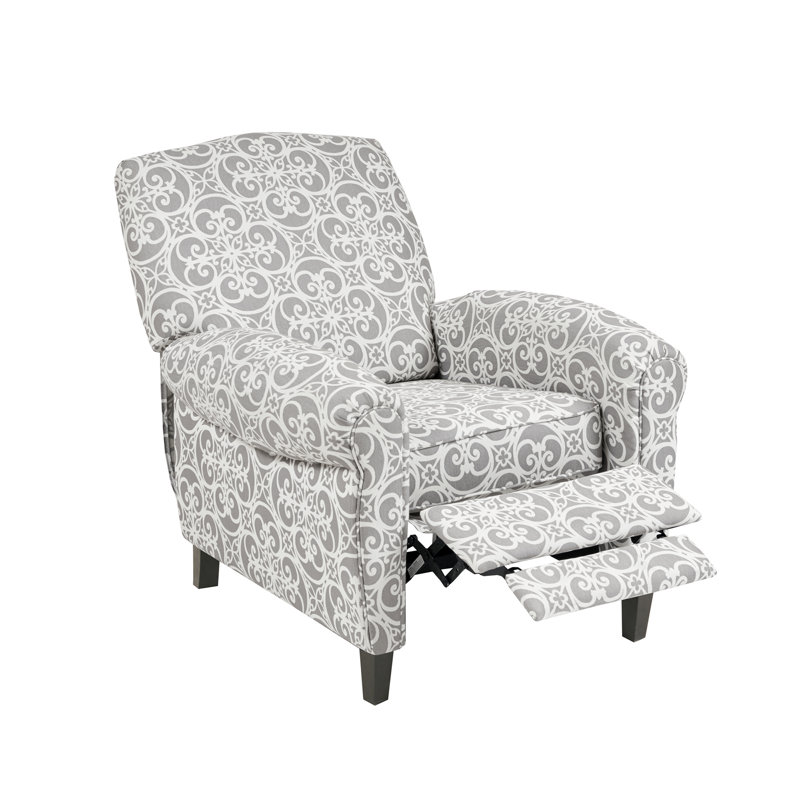 Fauteuil inclinable manuel avec accoudoirs roulés Kirby Grey, Gris