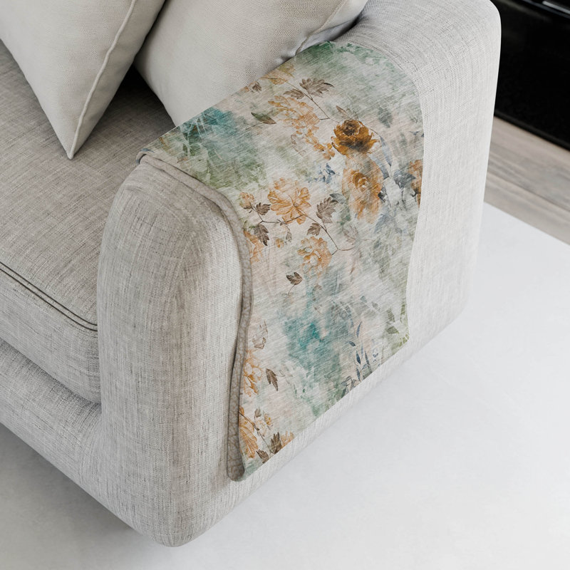 Jeté floral Sherpa ASB724 Addison, Floral bleu sarcelle