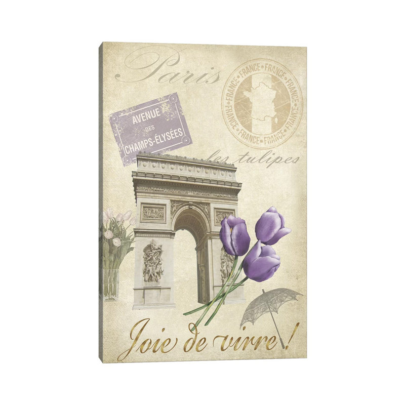 Paris Tour II by Jade Reynolds - Wrapped Canvas Print, 20.32 cm H x 30.48 cm W