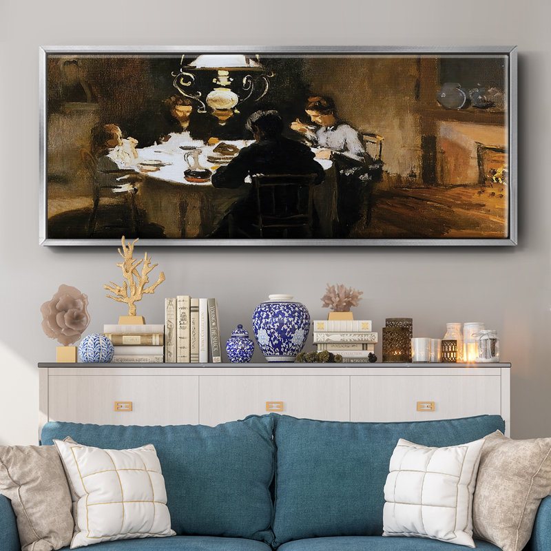 The Dinner, 1868- Framed Canvas