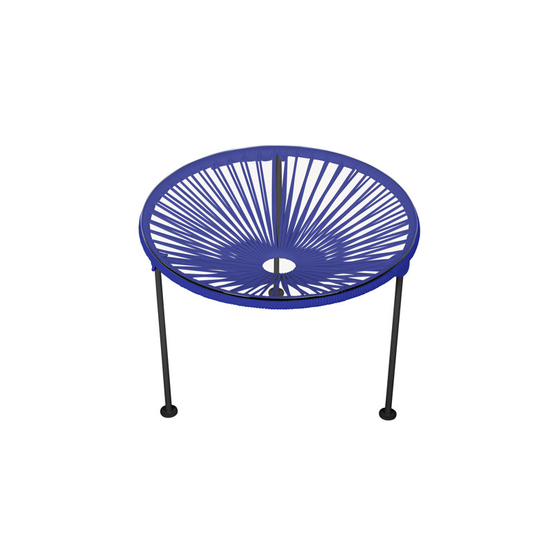 Zicatela Indoor Handmade Coffee Table, Black, Deep Blue