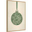 «Olive Green Christmas Bauble» par Picufy Studio, reproduction d'art sur toile encadrée