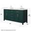 Meuble-lavabo double autoportant de 66 po avec plateau en quartz Beckett-108351877-108351876-108351880