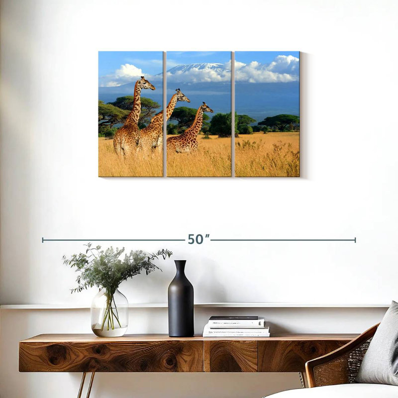 Alvord Dallying Giraffes, H 20 po x l 33 po