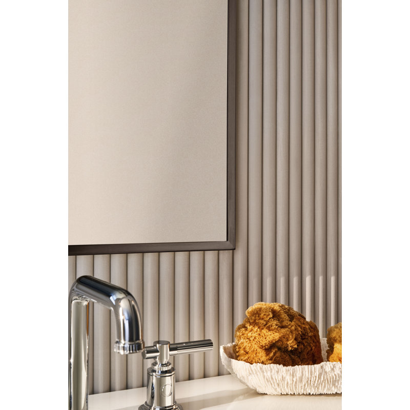 Craft Series Stainless Steel Wall Mirror, 30" H x 19.25" W, Brushed Pewter