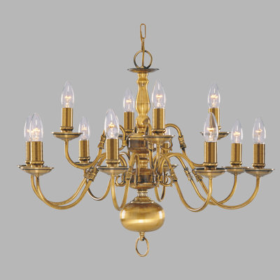 Scheele 12 - Light Candle Style Chandelier