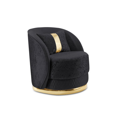 Milthon Swivel Chair With Accent Pillow