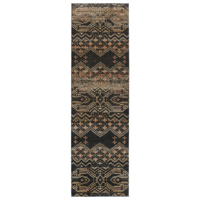 Tapis noir marocain Sanaa