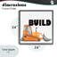 Fabriqué avec un bulldozer orange, estampe numérique, design par Kim Allen-1202155704-1202155705