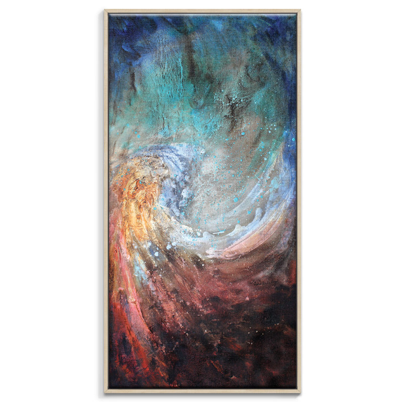 John Louis - Painting on Canvas, Timber Floater Frame
