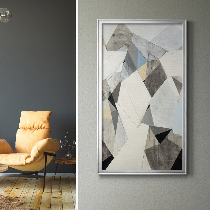 LOFI V1 - Reproduction d'art sur papier, Toile encadrée argentée, H 14,5 po x l 26,5 po x P 1,5 po, Pas de tapis