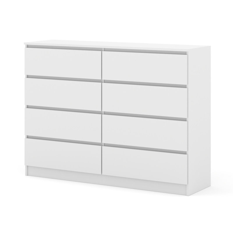 Sunem 140cm W 8 - Drawer Chest of Drawers, White