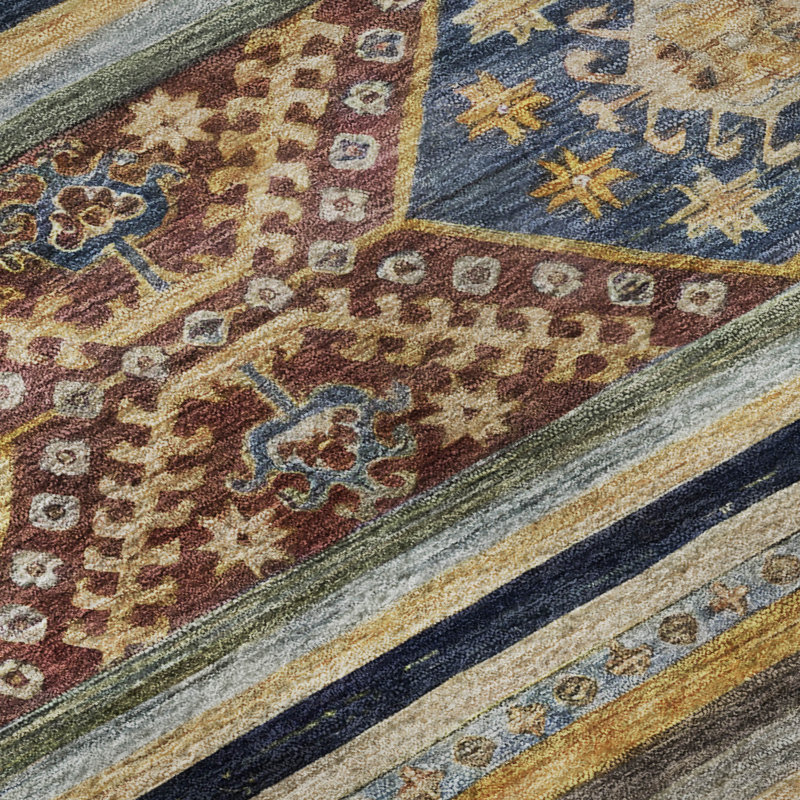 Premium Machine Washable Marasco AMF1626 Global Rug, Runner 2'3" x 7'6"