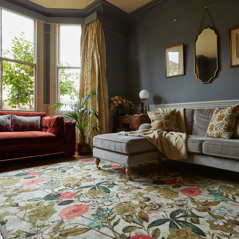 Clarke & Clarke Floral 61cm X 230cm Area Rug