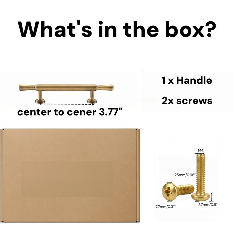3.77inch(96mm) Center-to-Center Bar Pull, 3.77"
