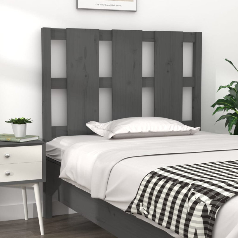 McBrine Solid Wood Headboard, Grey