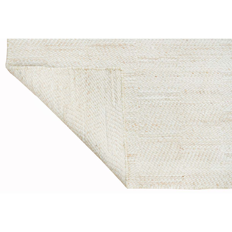 Wool Area Rug in Beige, Rectangle 8' x 10'