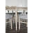 59.4" W Transitional Dining Table, Gray-1766977348