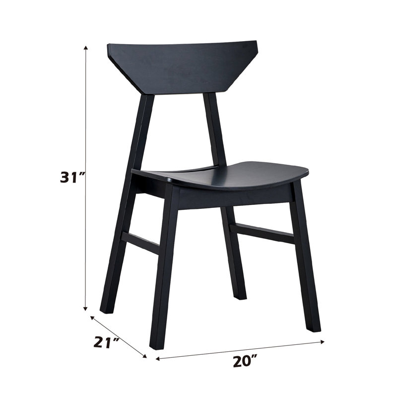 Table rectangulaire noire et 4 chaises de salle à manger - 5 chaises en bois synthétique