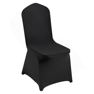 Stretch Spandex Folding Chair Covers, Universal Fitted Chair Cover, Removable Washable Protective Slipcovers, For Wedding, Holiday, Banquet, Party, Celebration, Dining (50PCS Black)