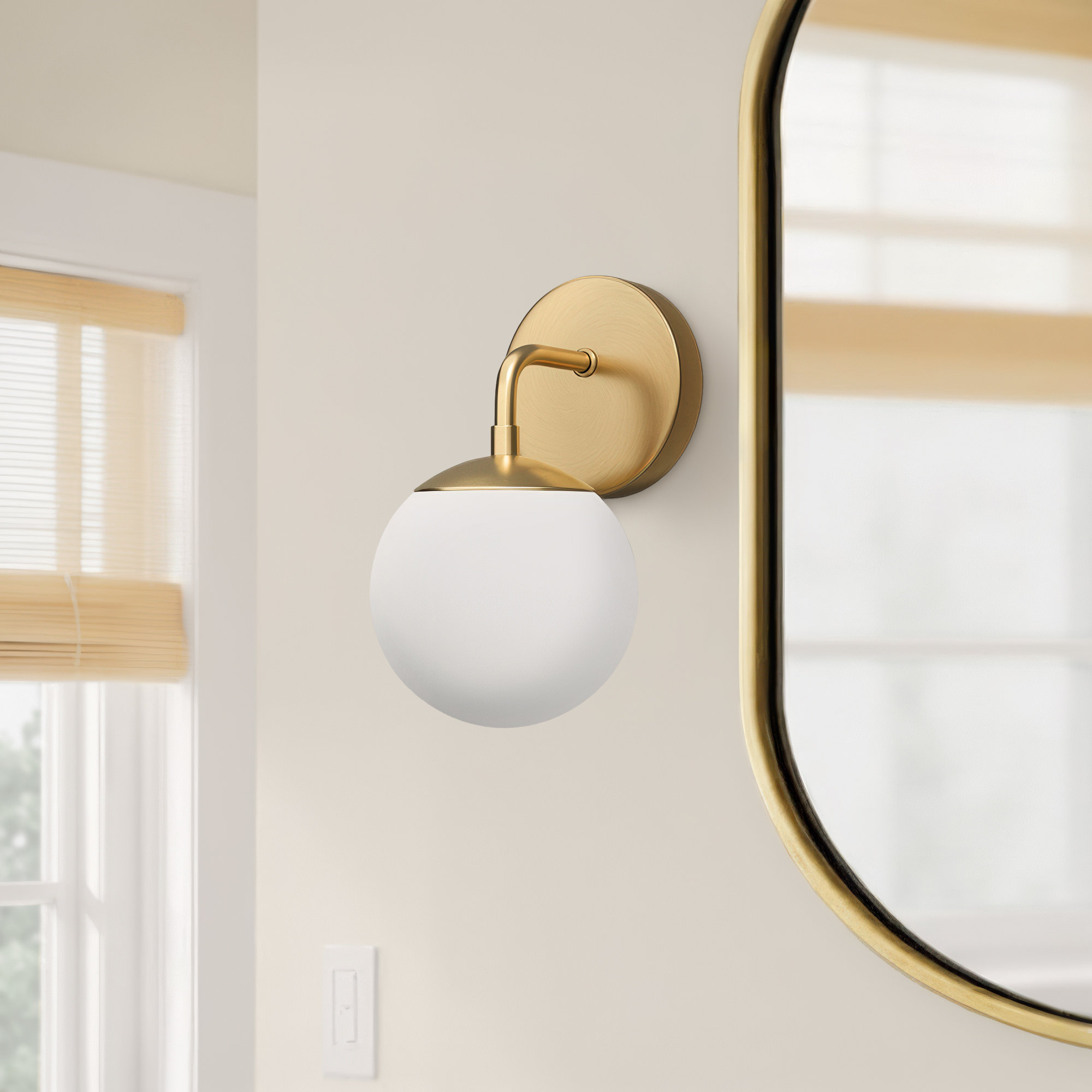Kobie Single Dimmable Vanity Light, Gold