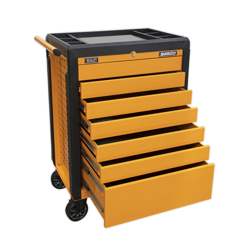 Metal Single Storage Cabinet ( 99.3cm H x 70.2cm W x 47.7cm D), Orange