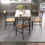 Ensemble de table de salle à manger compacte pour 4 personnes avec chaises, panneau de fibres à densité moyenne rectangulaire et métal en noir de jais et brun