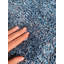Tapis bleu moderne rétro en laine fait à la main de style Mid-Century 20 pi 7 po x 14 pi