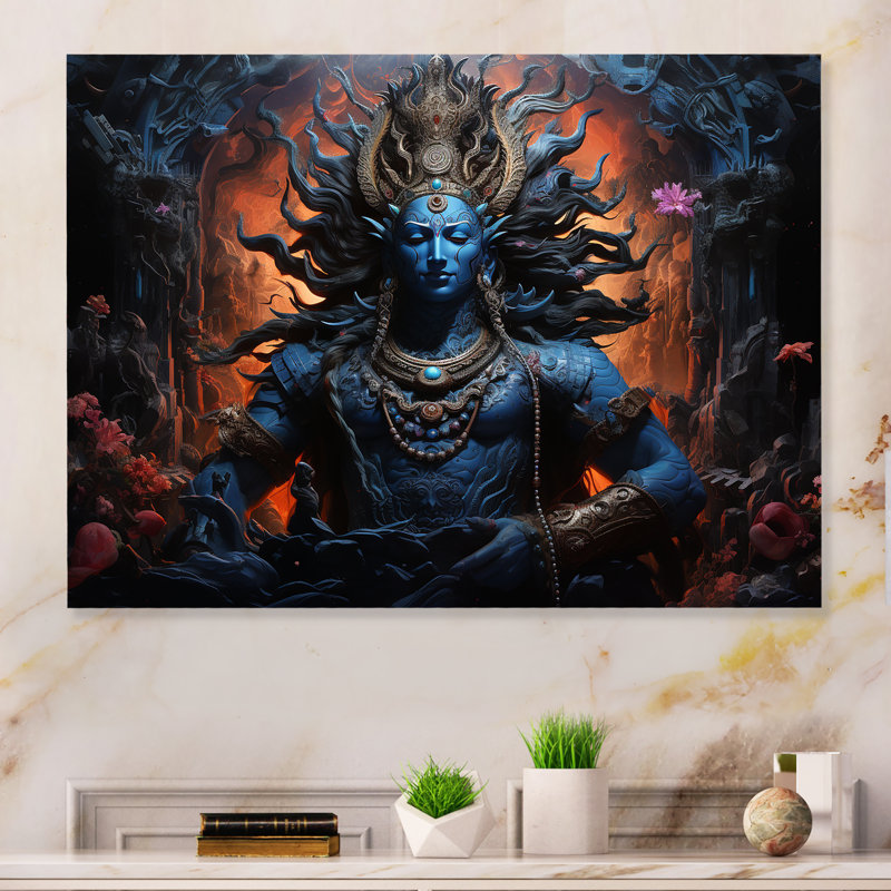 - Impression d'art mural en métal Hinduisim, H 24 po x l 32 po x P 1 po