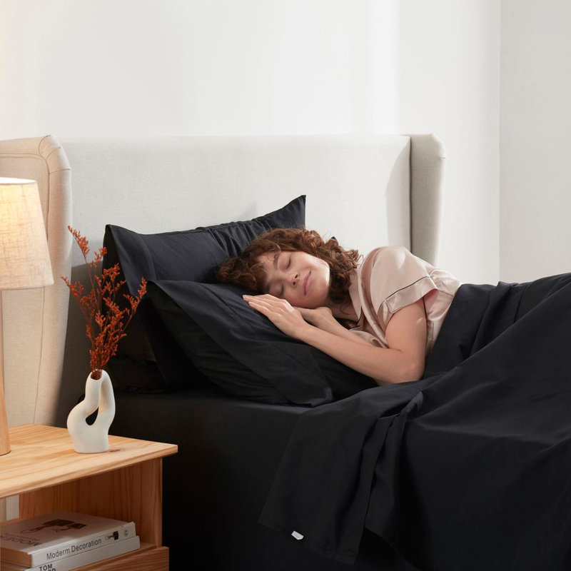 Ensemble de draps ultra doux et respirant Hotel Collection, Lit simple, Noir