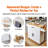 Kitchen Island Cart with Solid Wood Top, 35.4" Width Mobile Carts with Storage Cabinet, Rolling Kitchen Table with Spice Rack, Towel Rack, Drop Leaf and Drawer, Portable Islands on Wheels, White