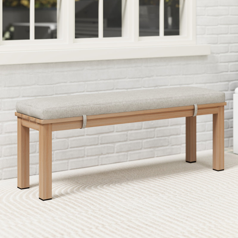Deidre Outdoor Bench, Tan