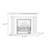 Beige Solid Wood Electric Fireplace-117512258