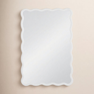 Allurine Solid Wood Wavy Wall Mirror