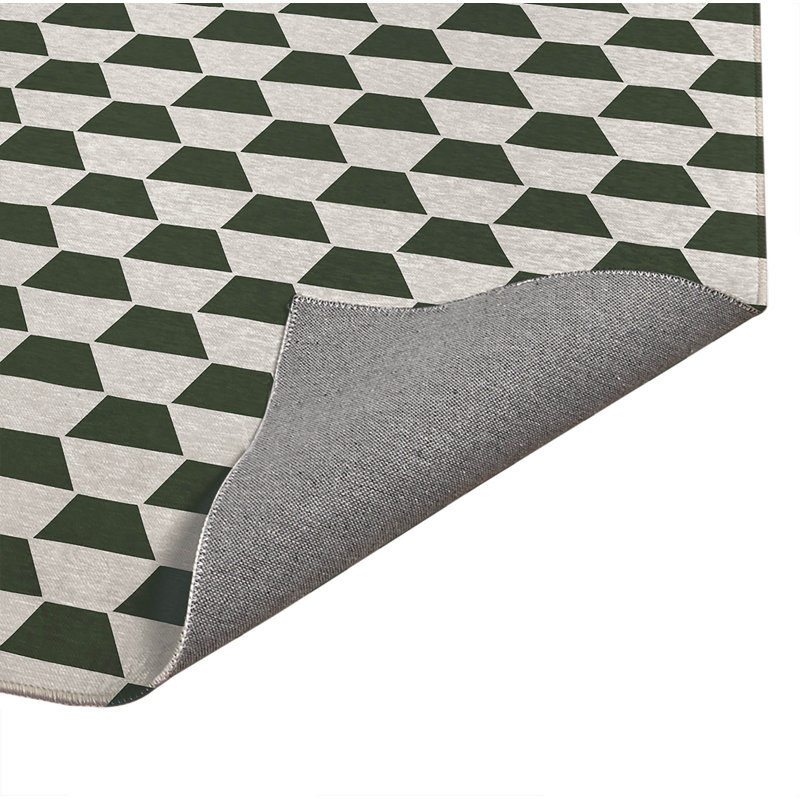 Paillasson d'intérieur Hex Peach, L 60 po x L 84 po, Vert
