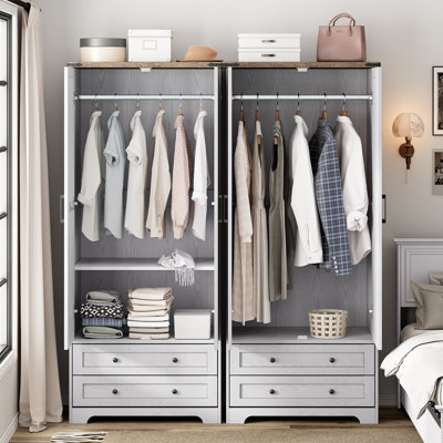 Armoire American Country Vintage (ensemble de 2)