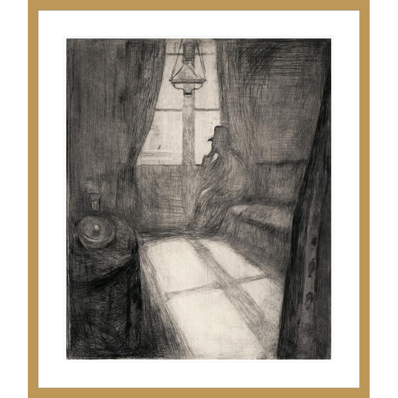 «Moonlight (Night in Saint-Cloud)» par Edvard Munch, impression giclée encadrée, H 39 po x l 33,5 po