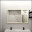 Miroir de salle de bain rectangulaire à DEL à intensité variable et antibuée pour salle de bain