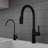 Karran Pull-Down Kitchen Faucet with Blade Spray, 3-Function Sprayer, High-Arc, in Matte Black-119904236