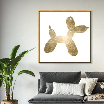 " Dogs And Puppies Balloon Dog Gold "