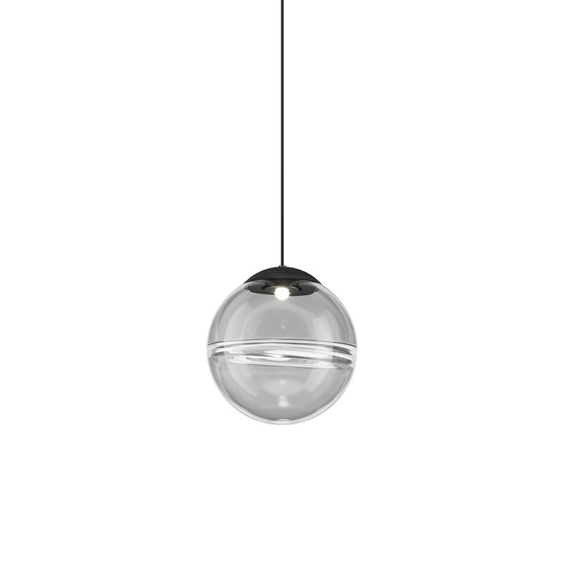 Oro Suspension P Crystal White Glossy Brass 2 L32bb Ul, 89" H x 10" W x 10" D, Crystal Transparent, Charcoal Gray