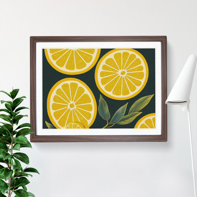 Lemon Fruit Deco - Framed Print