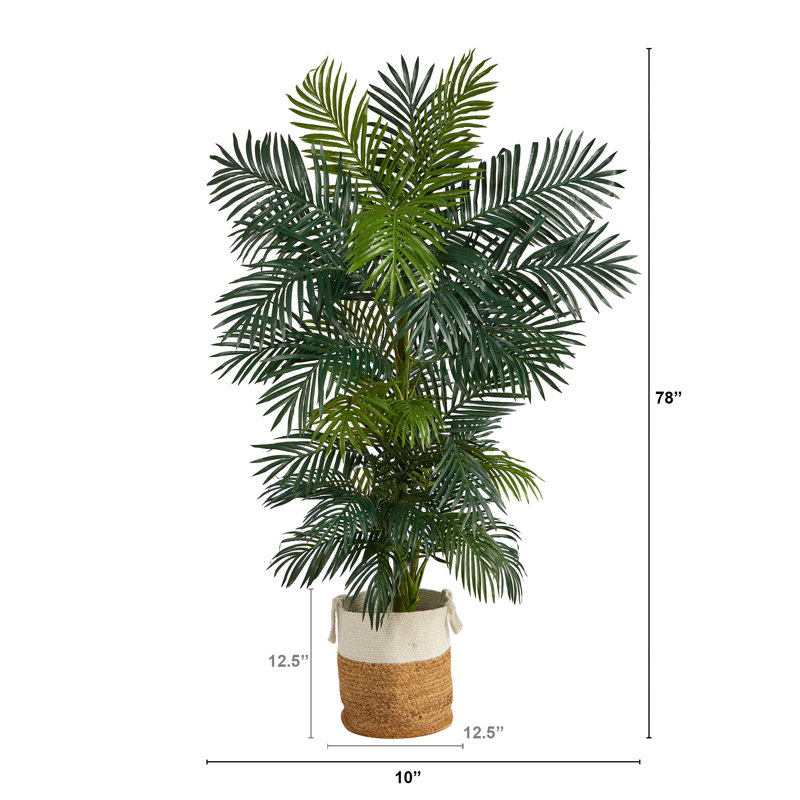 78'' Faux Palm Tree in Jute Planter