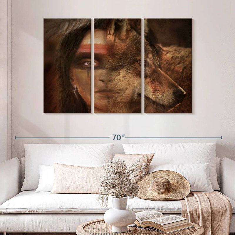 Leisha Wolf Brother, 32" H x 50" W